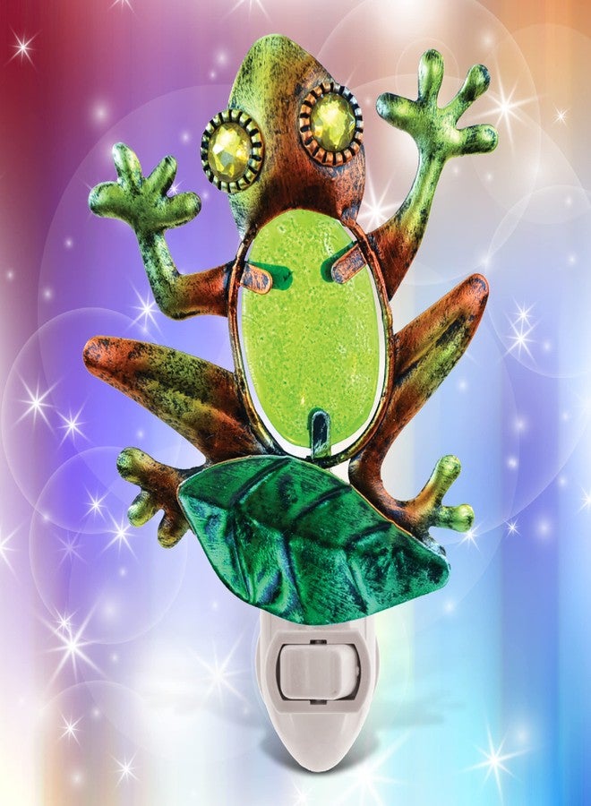 Puzzled Frog Night Light Lamp - Plug in Night Light with On Off Switch, Energy-Efficient Animal Lamp for Stairways, Bedrooms, Bathrooms, Nursery Rooms, Cute Little Green Frog Decor - Image 5