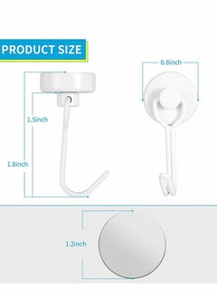 Y&D Magnetic Hooks Pack of 6 White Heavy Duty Strong Neodymium Magnet Hook 30 Lbs with Rust Proof for Indoor Outdoor Hanging Refrigerator Grill Kitchen Key Holder Locker Classroom  - Image 2