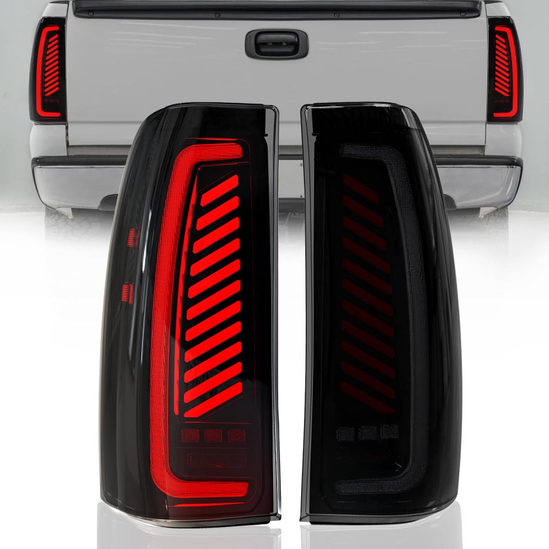 SINYATO INDUST Sequential LED Tail Lights for 19992002 Chevy Silverado 15002500 19992006 GMC Sierra 150025003500 with StartUp Animation Dynamic Turn Signals Brake LightReverse Light Smoked - Image 3