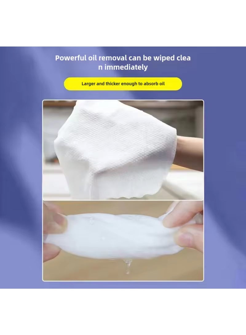 مناديل ازالة الدهون لتنظيف المطبخ والمنزل من 80 ورقة مناديل في كل عبوة، مناديل مضادة للبكتيريا مع غطاء، منشفة مطبخ متعددة الأغراض لبقع الشحوم، مناديل رطبة صحية للترابيزات وأسطح الطاولات - Image 3
