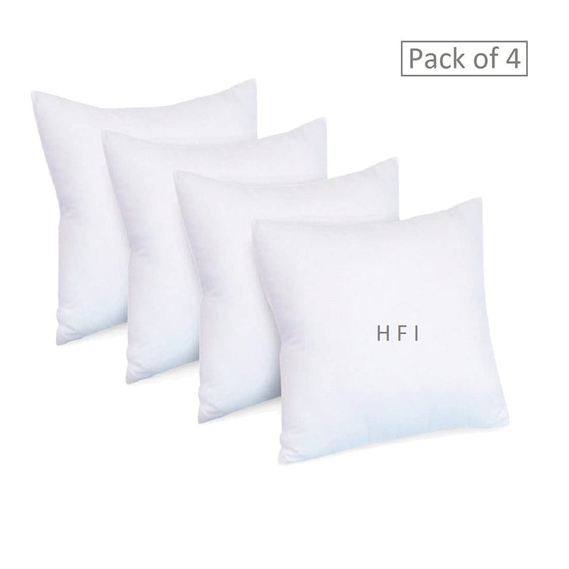 HFI Urban Arts Polyester Microfiber Cushion Fillers - Pack of 4 Pcs | 12 x 12 Inches | White | Car Cushions, Small Cushions, Sofa Pillow,Cushion,Cushions for Sofa,Sofa Pillow,Cushions for Bed - Image 3