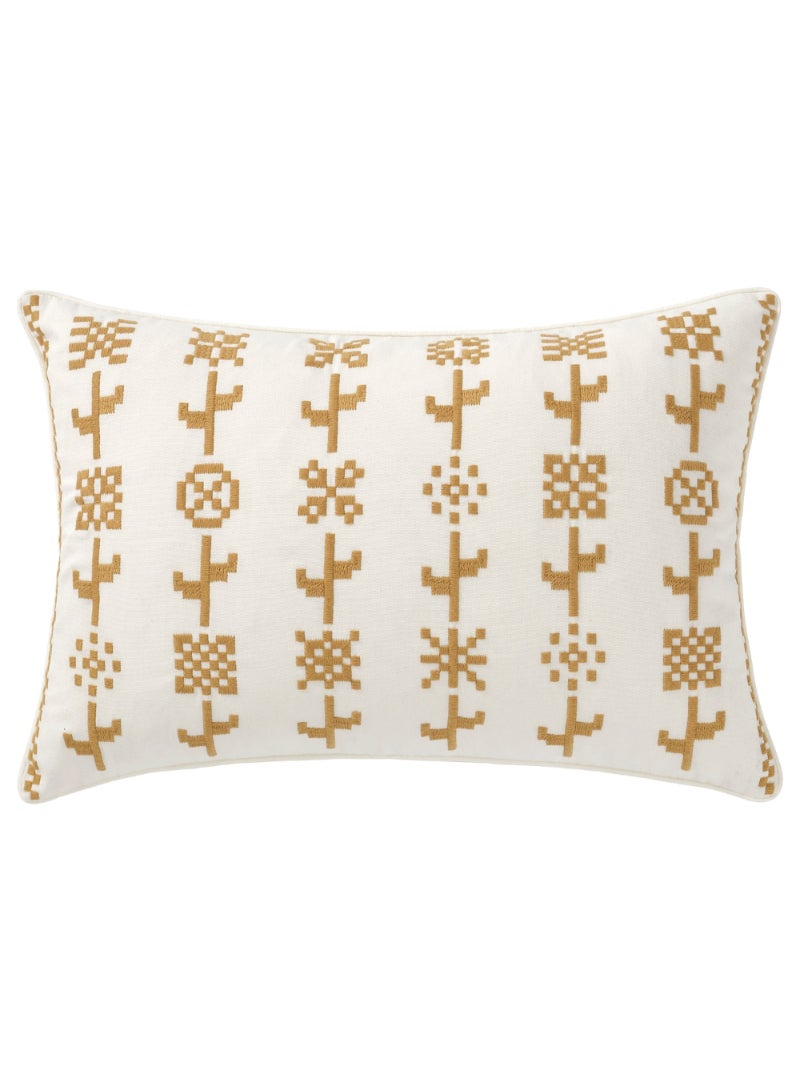 Cushion Cover Yellow/White 40X58 Cm - Image 1