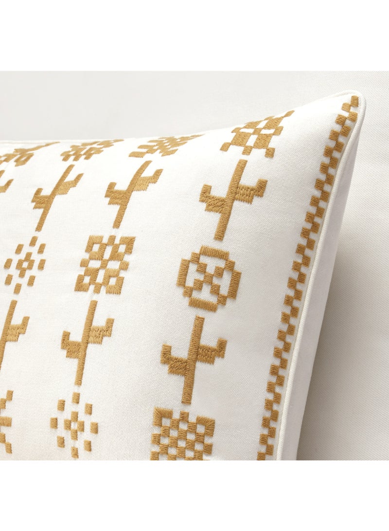 Cushion Cover Yellow/White 40X58 Cm - Image 3