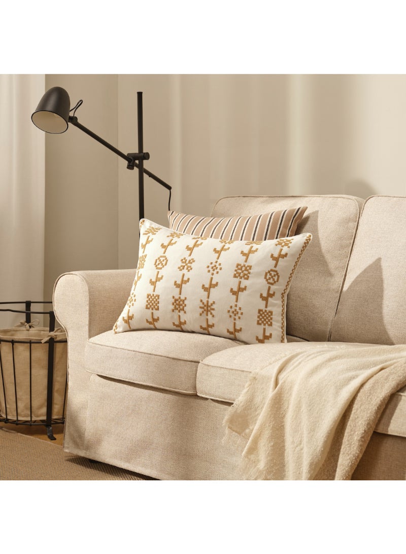 Cushion Cover Yellow/White 40X58 Cm - Image 2