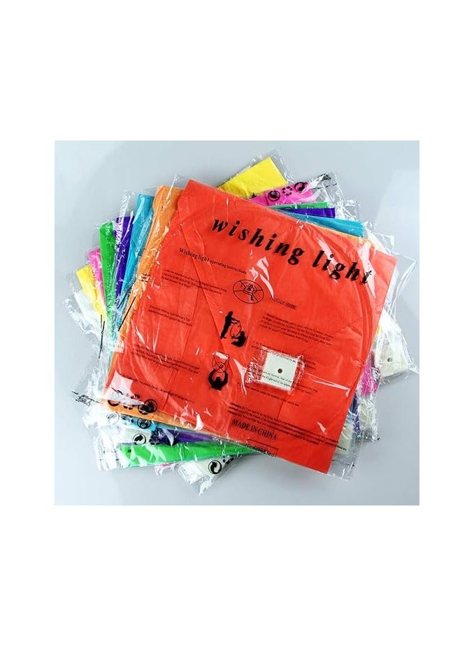 Chinese Sky Lanterns to Release(10 Pack), 100% Biodegradable Paper Memorial Sky Lanterns, Eco Friendly Outdoor Flying Lanterns Suitable for Weddings - Anniversaries or Other Events, Coloured - Image 3