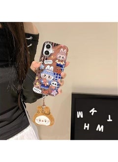 Arabest Cute Cartoon for Phone 12 Case Doll Bracelet Phone Case TPU Kawaii Silicone Scratch Resistant Shockproof Kids Girls Women (15promax,Brown)  - Image 2