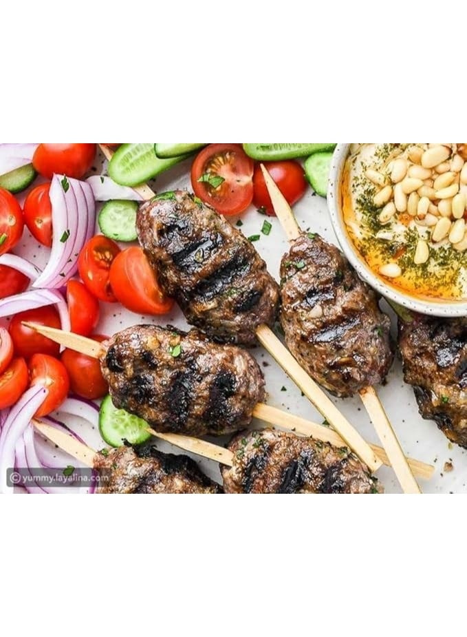 مجموعة من 25 اسياخ خيزران كبيرة جدا بطول 40 سم، عصي خشبية صديقة للبيئة للشواء والشيش والكباب والفواكه والكوكتيل والشوكولاتة والنافورة للطبخ في الهواء الطلق والحفلات  - Image 3
