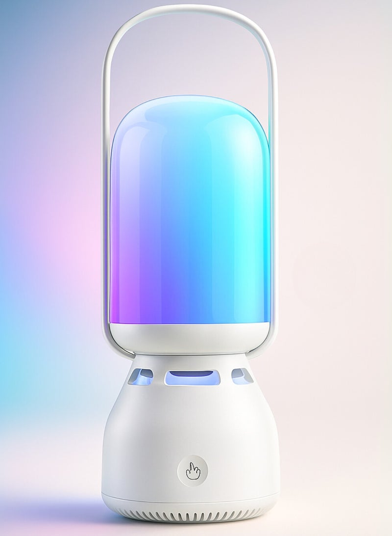 أوالي, مصباح طاولة بجانب السرير مزود بمكبر صوت بلوتوث محمول مزود بإضاءة ليلية RGB يعمل باللمس، صوت عالي الدقة، مكبر صوت من النوع C قابل لإعادة الشحن، مصباح طاولة LED - Image 1