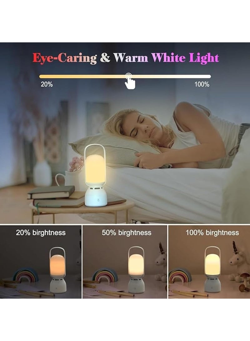 أوالي, مصباح طاولة بجانب السرير مزود بمكبر صوت بلوتوث محمول مزود بإضاءة ليلية RGB يعمل باللمس، صوت عالي الدقة، مكبر صوت من النوع C قابل لإعادة الشحن، مصباح طاولة LED - Image 2