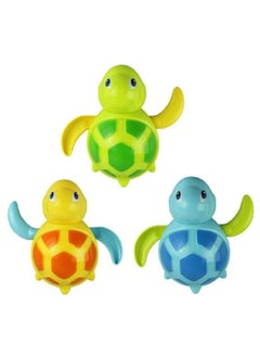 3Pcs Bath Swimming Turtle Toy For Baby Toddler, Wind Up Chain Bathing Water Toy, Swimming Bathtub Pool Cute Swimming Turtle Toys For Boys Girls.
