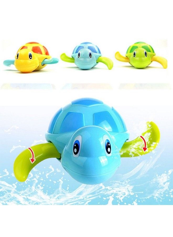 WedFeir - 3Pcs Bath Swimming Turtle Toy For Baby Toddler, Wind Up Chain Bathing Water Toy, Swimming Bathtub Pool Cute Swimming Turtle Toys For Boys Girls. - Image 1