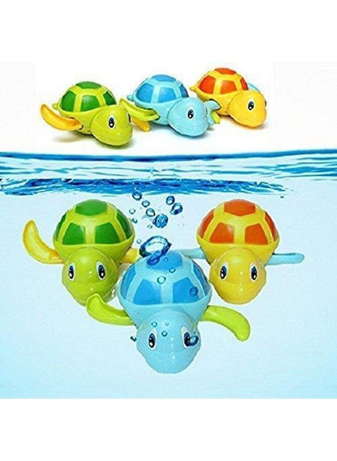 WedFeir - 3Pcs Bath Swimming Turtle Toy For Baby Toddler, Wind Up Chain Bathing Water Toy, Swimming Bathtub Pool Cute Swimming Turtle Toys For Boys Girls. - Image 1