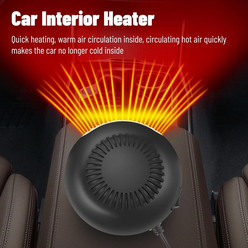 Wisoqu Car Heater, 20V 170W Portable Car Heaters for Vehicle, 2 Gears Battery Powered Electric Space Heater with Thermostat, 180° Rotatable Heater Fan, for BL1815 BL1820 BL1530 BL1840 - Image 3