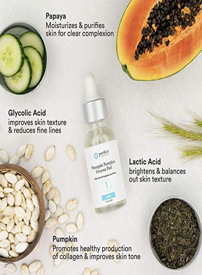 PERFECT IMAGE Pineapple Pumpkin Enzyme Skin Peel 1 Oz Enhanced With Papaya Extract & Alpha Hydroxy Acids (Professional Chemical Peel) - Image 4