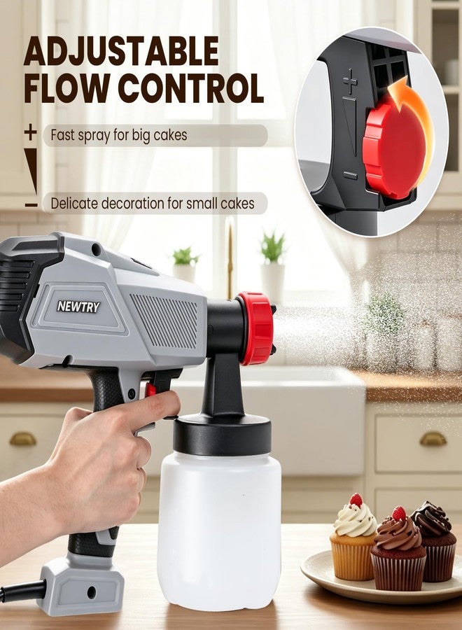 NEWTRY 500W Chocolate Spray Gun for Cakes, 110V Electric Paint Sprayer, Cake Sprayer Kit, 3 Modes, Chocolate Decoration Cake Furniture - Image 3