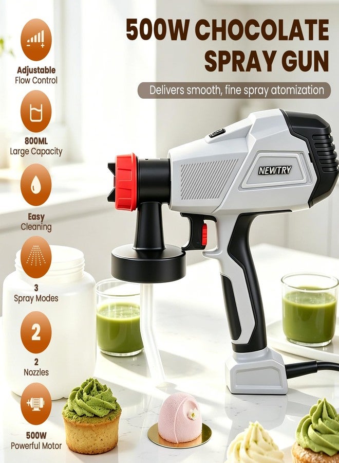 NEWTRY 500W Chocolate Spray Gun for Cakes, 110V Electric Paint Sprayer, Cake Sprayer Kit, 3 Modes, Chocolate Decoration Cake Furniture - Image 2