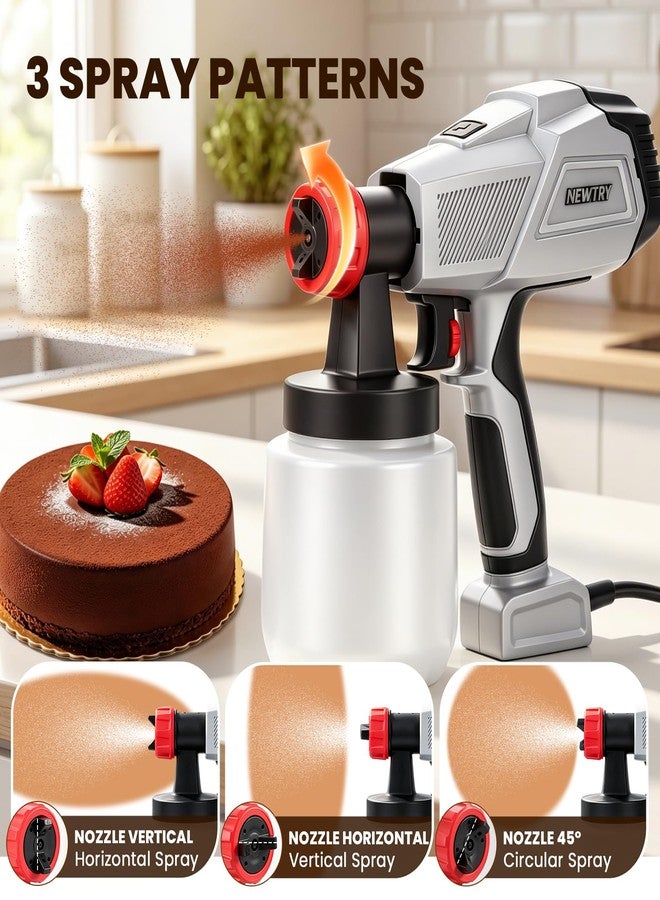 NEWTRY 500W Chocolate Spray Gun for Cakes, 110V Electric Paint Sprayer, Cake Sprayer Kit, 3 Modes, Chocolate Decoration Cake Furniture - Image 4