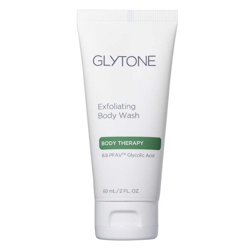 GLYTONE Glycolic Acid Body Wash Exfoliating Moisturizing Body Wash for Dry Skin Reduce Keratosis Pilaris FragranceFree Exfoliator with Glycolic Acid for Rough Bumpy Skin 2 Fl Oz - Image 1