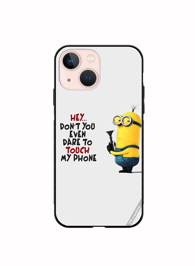 VR CREATIVE Protective Case Cover For Apple iPhone 13 mini Dont You Even Dare To Touch My Phone Design Multicolour - Image 1