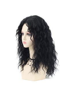 SEVENCOLORS SEVENCOLORS Long Black Wavy Wigs for Women Natural Soft Hair Black Wig with Bangs Synthetic Fluffy Curly Wigs for Daily Party Cosplay 