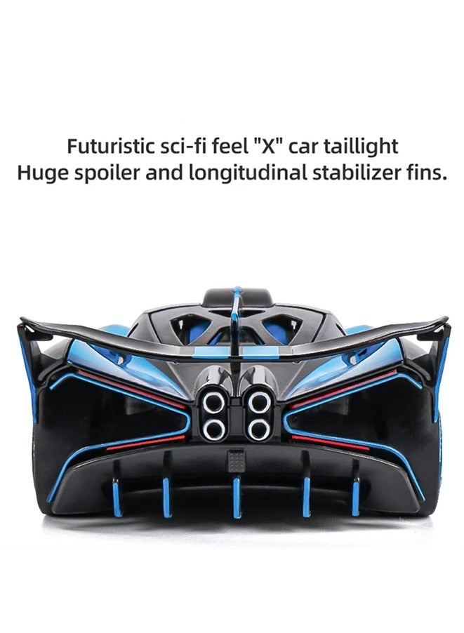 1:24 Bugatti Bolide Supercar Toys,with Lights and Music- Bugatti Alloy Sports Car for Children's Gift - Image 3