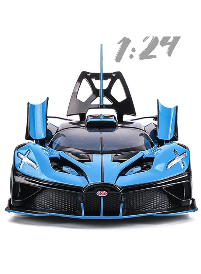 1:24 Bugatti Bolide Supercar Toys,with Lights and Music- Bugatti Alloy Sports Car for Children's Gift - Image 2