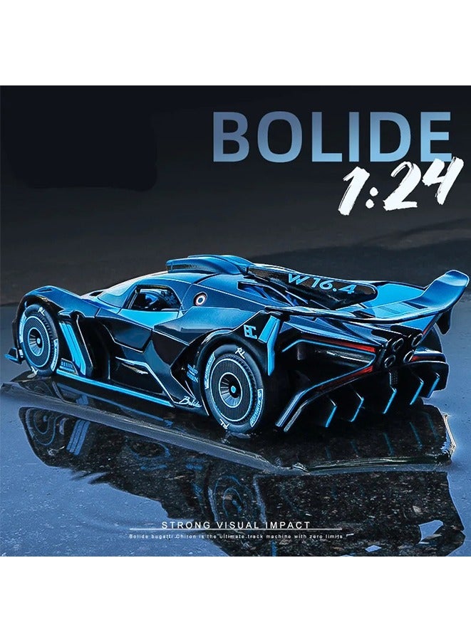 1:24 Bugatti Bolide Supercar Toys,with Lights and Music- Bugatti Alloy Sports Car for Children's Gift - Image 5
