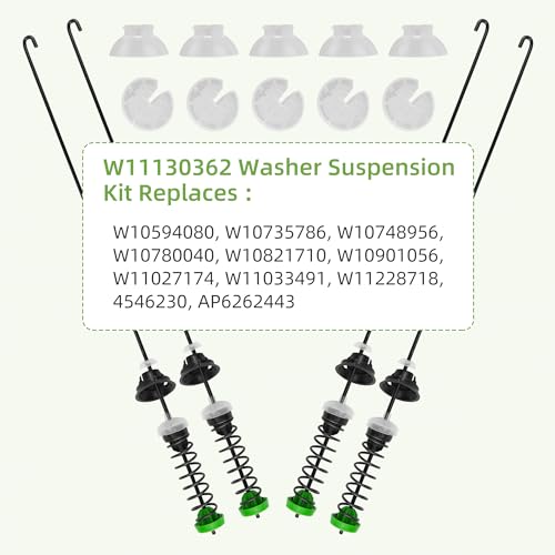 PANDEELS UPGRADE W11130362 Washer Suspension Rod Kit - Fit for Maytag Kenmore Whirlpool W11130362 WTW5000DW0 WTW5000DW1 WTW5000DW2 WTW5000DW3 MVWX655DW1 Suspension Rod - Image 3