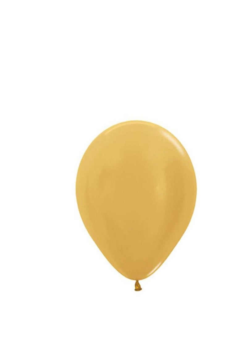 Sempertex بالونات لاتكس معدنية ذهبية من سمبرتيكس - 50 قطعة - Image 1