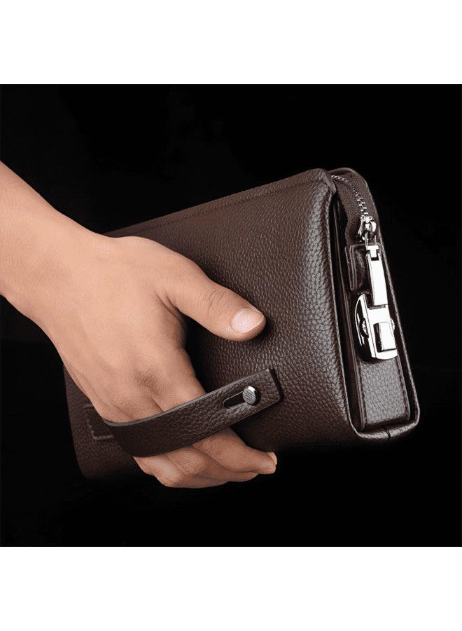 BADENROO Men’s Leather Clutch Bag – Premium Handheld Wallet with Zipper Closure - Image 5