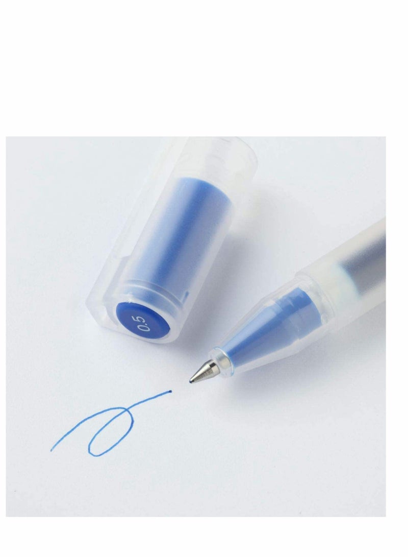 Muji 0.5mm Gel Ink Ballpoint Pens Set - 5 Black, 2 Blue, 2 Red - 9 Pieces Total - Image 2