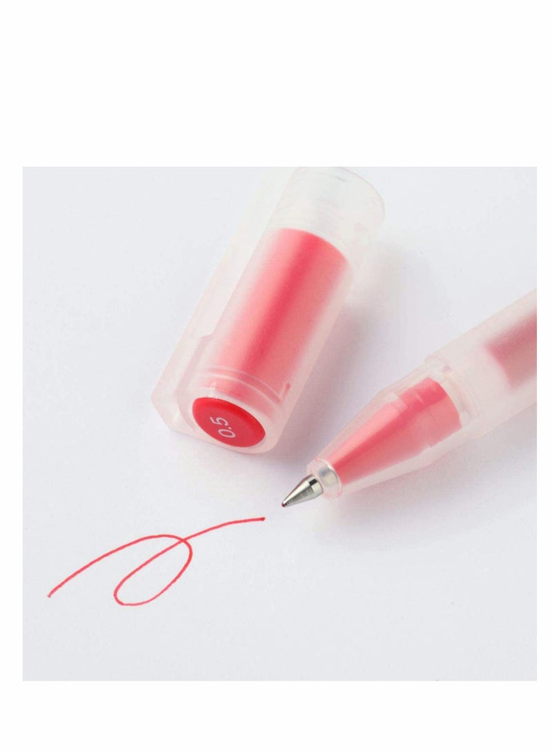 Muji 0.5mm Gel Ink Ballpoint Pens Set - 5 Black, 2 Blue, 2 Red - 9 Pieces Total - Image 4