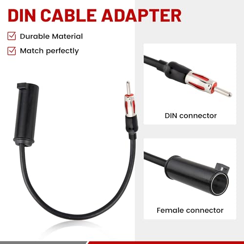 RED WOLF مجموعة أسلاك راديو مع محول هوائي متوافق مع نيسان 1998-2012 فرونتير باثفايندر تايتان، لإنفينيتي 1990-2008 G2/QX4 تركيب كابل موصل جهاز استيريو CD بعد السوق - Image 5