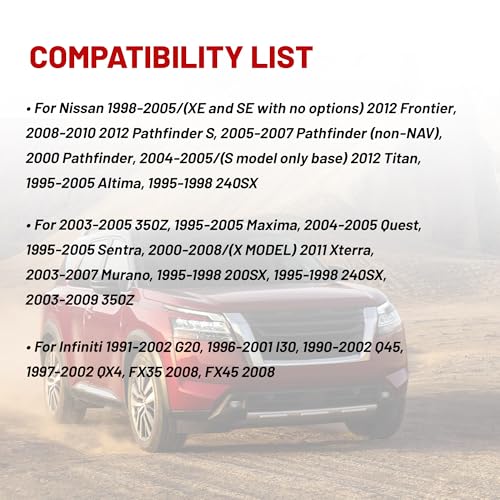 RED WOLF مجموعة أسلاك راديو مع محول هوائي متوافق مع نيسان 1998-2012 فرونتير باثفايندر تايتان، لإنفينيتي 1990-2008 G2/QX4 تركيب كابل موصل جهاز استيريو CD بعد السوق - Image 2