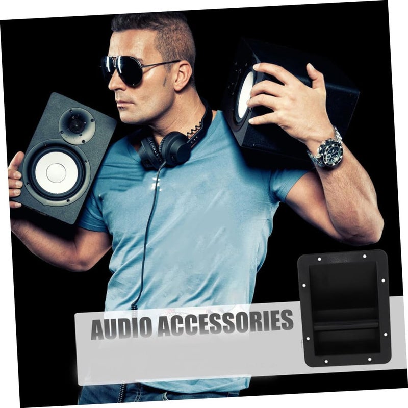 4Pcs Black Plastic Speaker Cabinet Side Handles Replacement For Amplifier And Audio Equipment - Image 5
