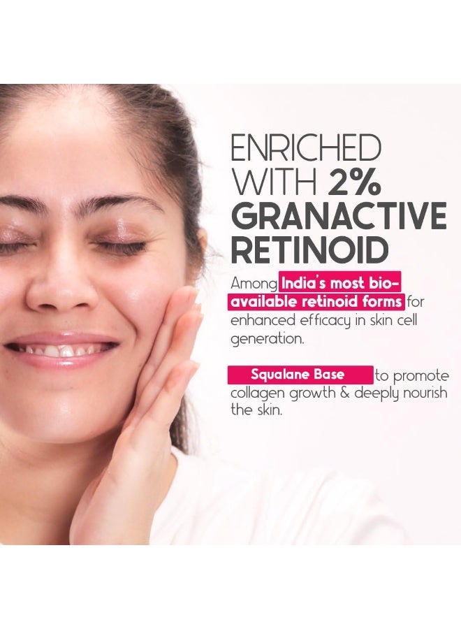 CosIQ Cos-IQ 2% Vitamin A Granactive Retinoid in Squalane Face Serum | Only 4 Ingredients Vitamin-A Anti Ageing Retinol Night Serum for Wrinkles, Fine Lines & Acne | For Women & Men | 30ml - Image 3