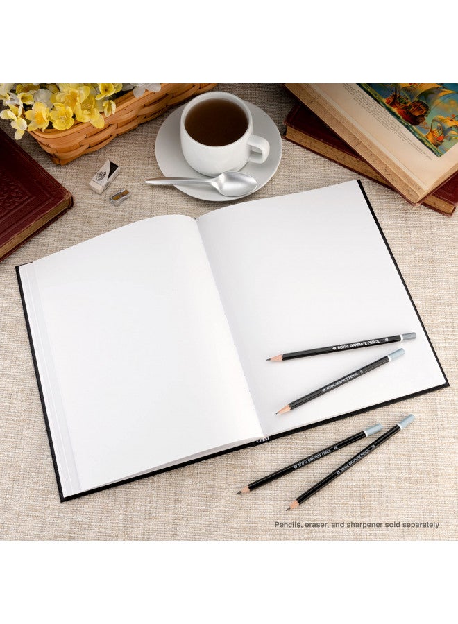 Pentalic - 8.5"x 11" Hardbound Sketchbook, 110 Sheets, Black - Image 5