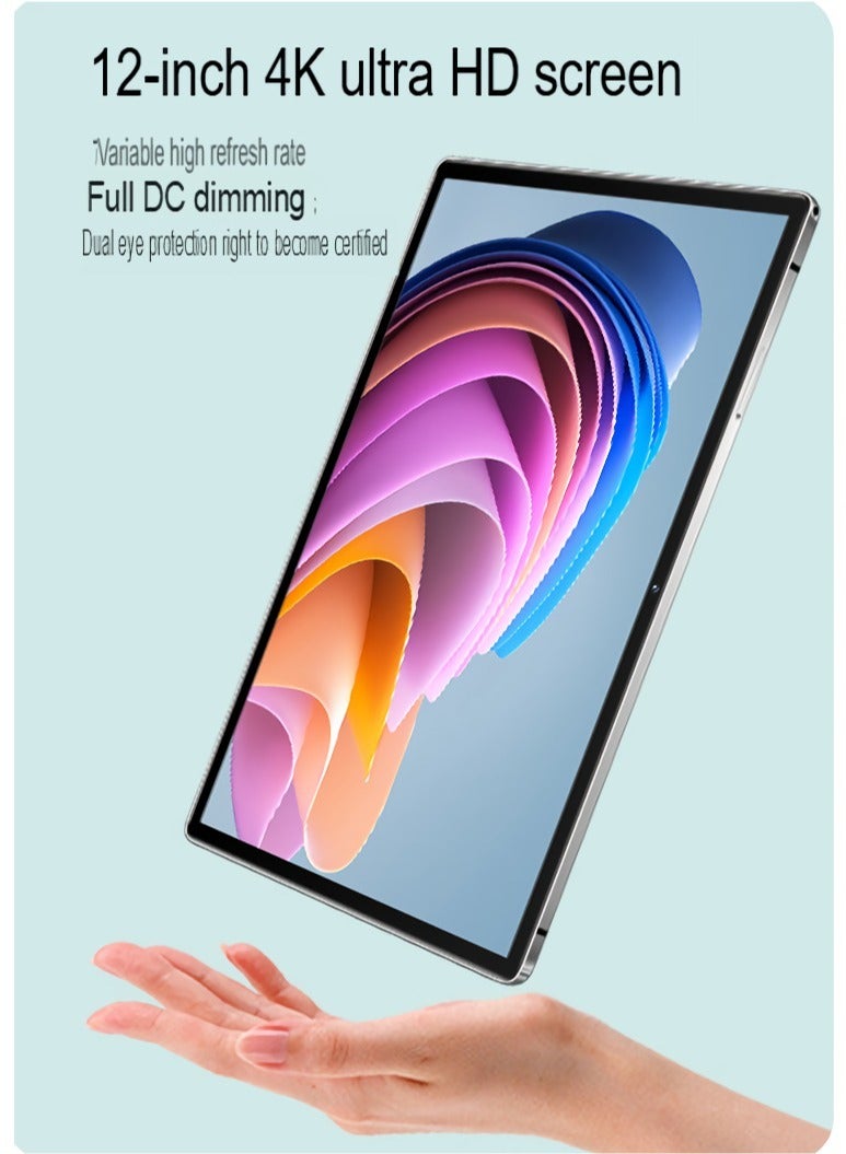 AROAQ P90 Pro Tablet Computer, 12 Inch 4k Ultra HD Screen Android Tablet With Ten Core Processor, 32MP Rear 16MP Front Camera Portable Wifi Pad, (1pc, Green, Ten Core Processor, 512GB) - Image 3