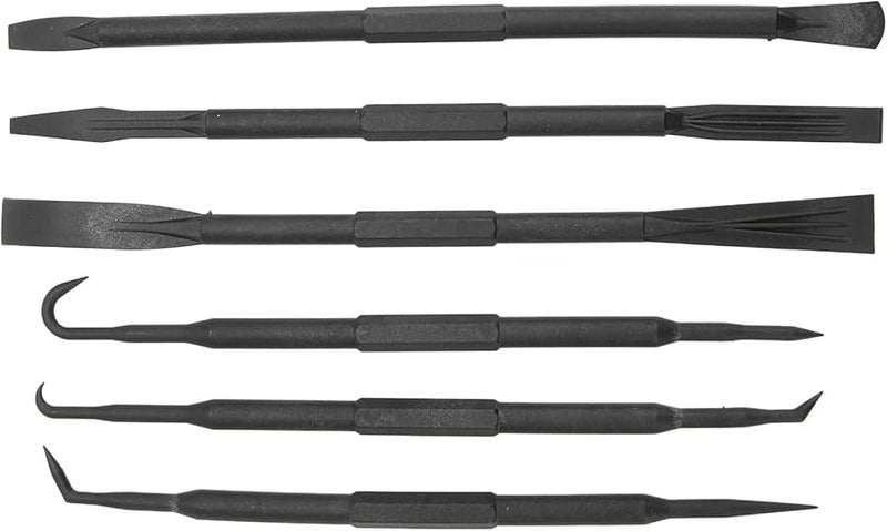 6PCS Black ABS Plastic Pry Kit Double Ended Prying Hook Set For Removing O Ring Seals - Image 3