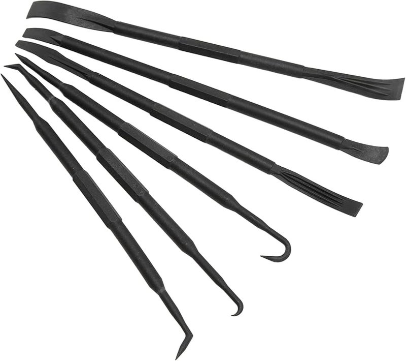 6PCS Black ABS Plastic Pry Kit Double Ended Prying Hook Set For Removing O Ring Seals - Image 2