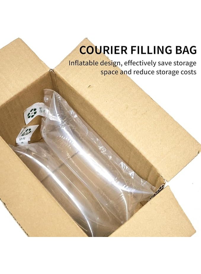 Packaging Air Bags, Clear Plastic Inflatable Air Pillows Air Cushions Buffer Bags, Void Fill Cushioning for Shipping and Packaging with Hand Pump, 4x8 Inches/10x20cm,100 Pieces - Image 3