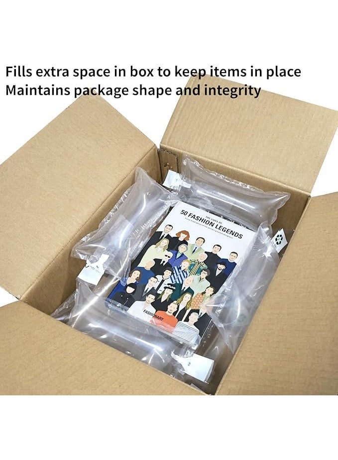 Packaging Air Bags, Clear Plastic Inflatable Air Pillows Air Cushions Buffer Bags, Void Fill Cushioning for Shipping and Packaging with Hand Pump, 4x8 Inches/10x20cm,100 Pieces - Image 5