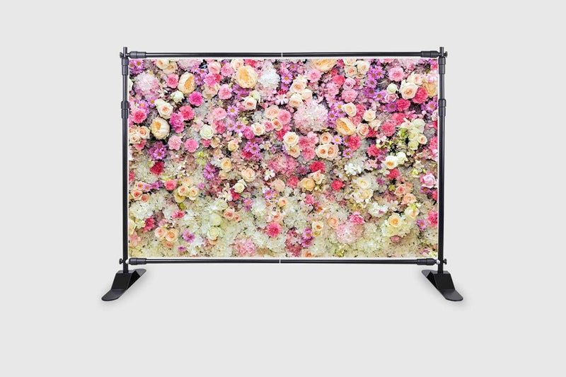 Backdropon خلفية زهور الربيع لصور الزفاف وحفلات استقبال المواليد وحفلات عيد الميلاد وزينة البانر وديكورات استوديو التصوير بحجم 5 أقدام ارتفاع و8 أقدام عرض (5 * 8) - Image 2