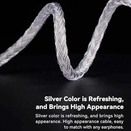 NICEHCK IcyMoon IEM Cable, 16 Core OCC+Silver Plated OFC Upgrade Cable,SPC in Ear Monitor Cable, Earphones Cables with 3.5/4.4mm Plug for ZS10 PRO 2 AS10 PRO ZSN PRO X EM6L (3.5mm with 0.78 2Pin) - Image 5
