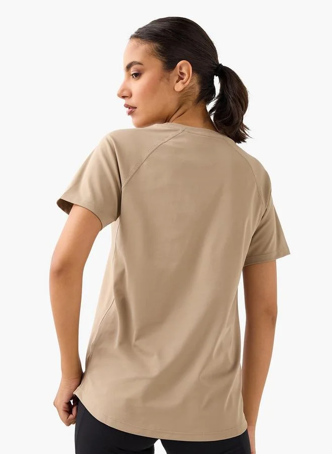 Splash Active  Regular Fit T-shirt with Raglan Sleeves for Women | Best Price UAE