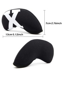 Y&D Golf Club Head Cover Set Wedge Iron Protective Soft and Durable Waterproof 10pcs 1 for Callaway, Ping, Taylormade, Cobra, Mizuno (Black-Large White Numbers)  - Image 5