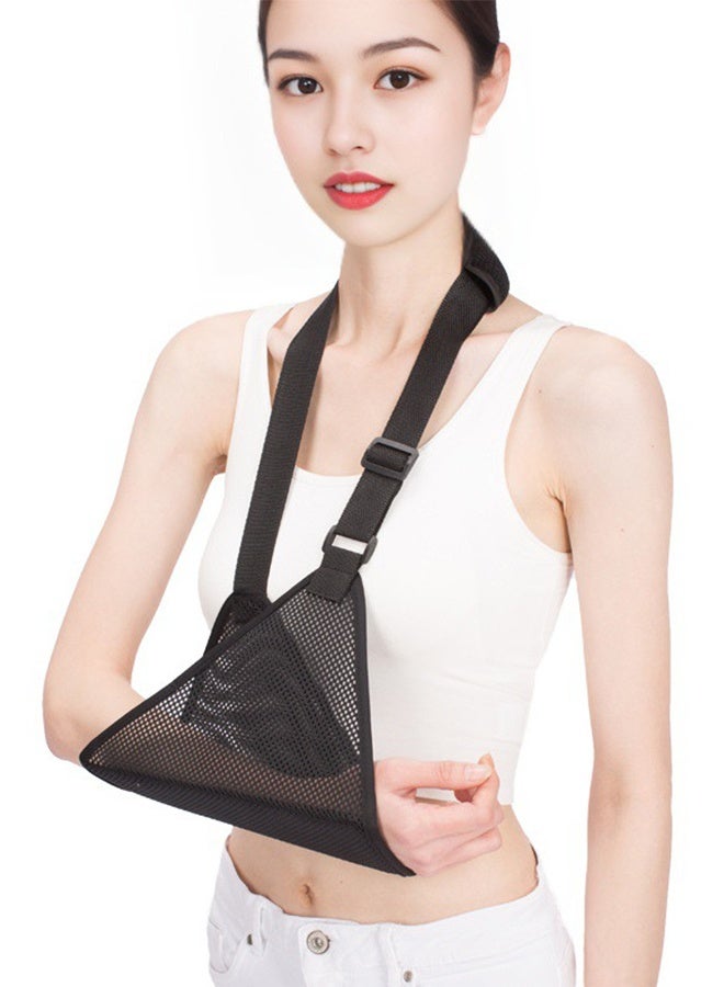 DUNISO Adjustable Mesh Arm Sling, Arm Support Sling Shoulder Immobilizer for Broken Elbow,Medical Shoulder Immobilizer for Shower ,Torn Rotator Cuff Brace for Men and Women ,Right Left Arm Support - Image 5
