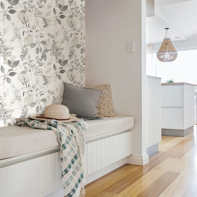 NuWallpaper NUS3144 Breezy Peel & stick Wallpaper, Grey - Image 4