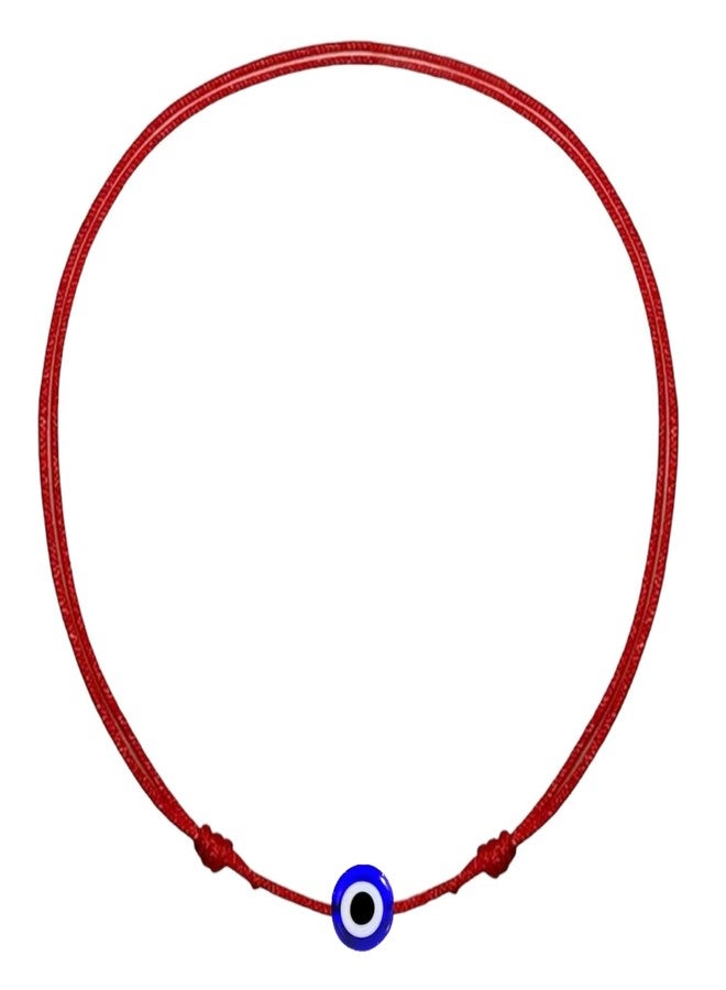 Luck Strings Evil Eye Red Cord Anklet Bracelet for Women Men Teen - Adjustable Waterproof String Ankle Jewelry for Protection & Good Luck, Minimalist Unisex Beach Accessory - Image 1