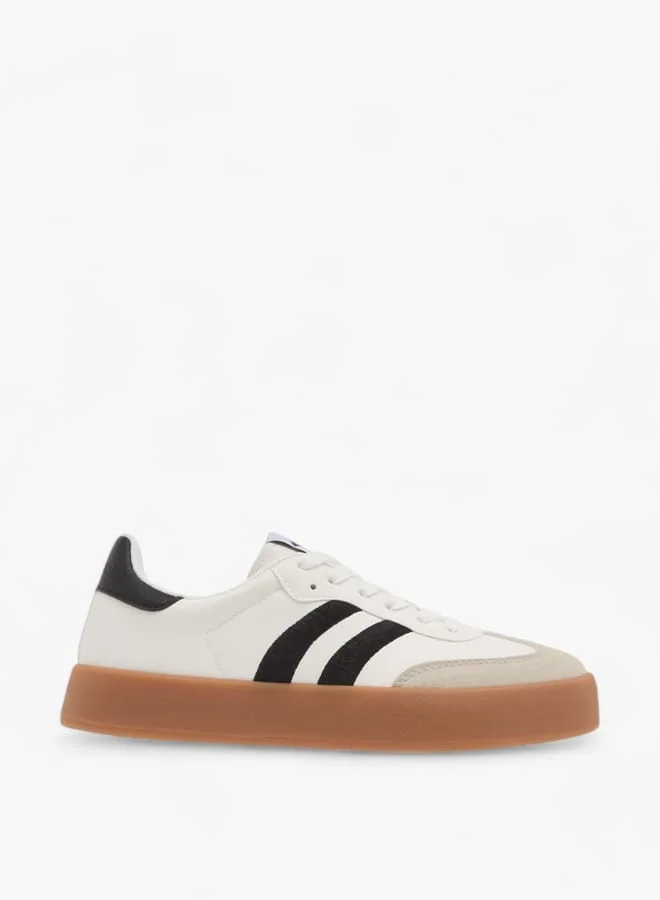 Lee Cooper Womens Panelled Ankle Sneakers With Lace-Up Closure
